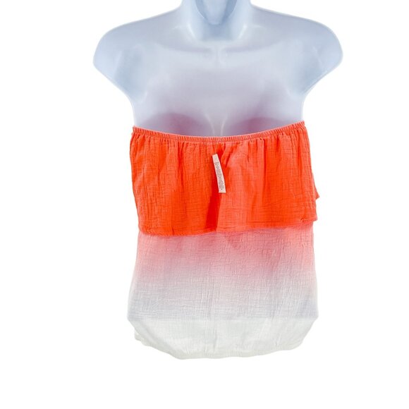 Nordstrom Socialite Ombre Strapless Ruffle Pop Over Top - Picture 2 of 6